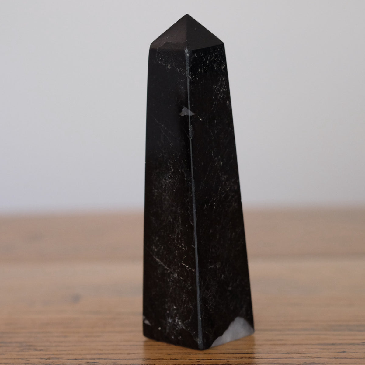 Black Tourmaline Obelisk 5in - emotional, opening the connection between Earth and your spirit, pathway fashion for light to enter Earthly plane