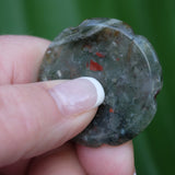 African Bloodstone Crystal Flower Worry Stone