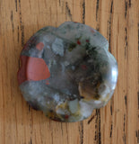 African Bloodstone Crystal Flower Worry Stone