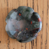 African Bloodstone Crystal Flower Worry Stone