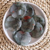 African Bloodstone Crystal Flower Worry Stone