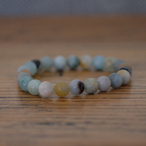 Amazonite Crystal Bead Bracelet