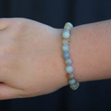 Amazonite Crystal Bead Bracelet