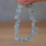 Aquamarine Crystal Chip Bracelet