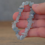 Aquamarine Crystal Chip Bracelet