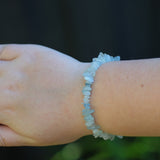 Aquamarine Crystal Chip Bracelet