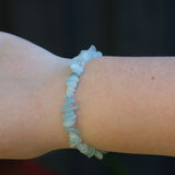 Aquamarine Crystal Chip Bracelet