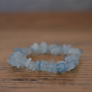 Aquamarine Crystal Chip Bracelet