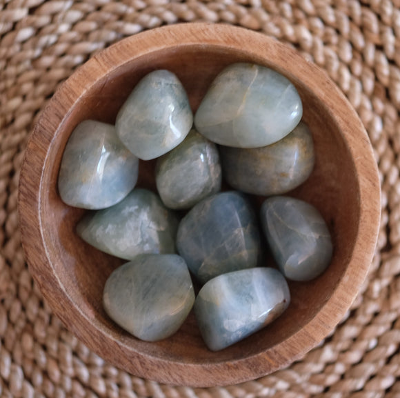 Aquamarine Crystal Tumbled Stones