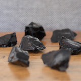 Black Obsidian Raw Rough Crystal Chunk