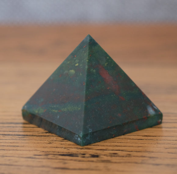 Bloodstone Crystal Pyramid