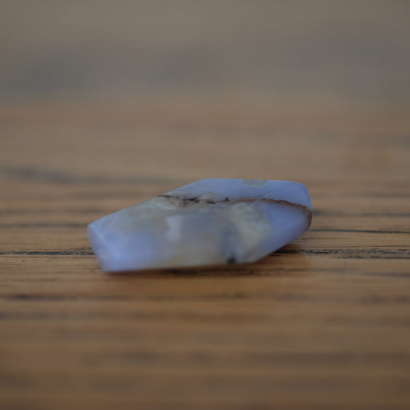 Blue Lace Agate Crystal Faceted Tumbled Stone