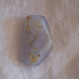 Blue Lace Agate Crystal Faceted Tumbled Stone