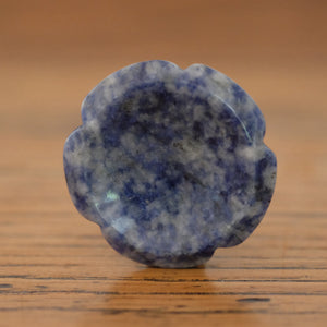 Blue Spot Jasper Crystal Flower Worry Stone