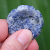 Blue Spot Jasper Crystal Flower Worry Stone