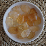 Citrine Crystal Faceted Tumbled Stone