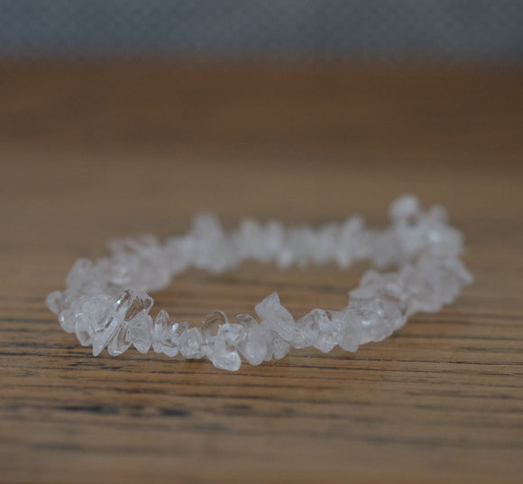 Clear Quartz Crystal Chip Bracelet