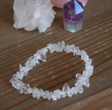 Clear Quartz Crystal Chip Bracelet