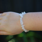 Clear Quartz Crystal Chip Bracelet