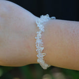 Clear Quartz Crystal Chip Bracelet