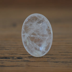 Clear Quartz Crystal Worry Stone