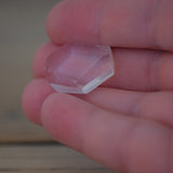 Clear Quartz Crystal Faceted Tumbled Stone