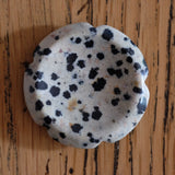 Dalmatian Jasper Crystal Flower Worry Stone