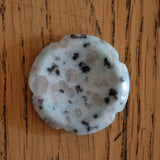 Kiwi Jasper Crystal Flower Worry Stone