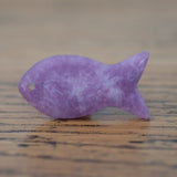 Lepidolite Crystal Fish Pendant