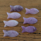 Lepidolite Crystal Fish Pendant