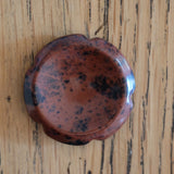 Mahogany Obsidian Crystal Flower Worry Stone