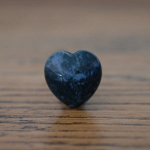 Moss Agate Crystal Heart