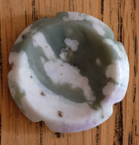 Peace Jade Flower Worry Stone