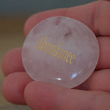 Rose Quartz Abundance Crystal Inspirational Palm Stone