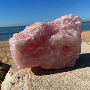 Rose Quartz Crystal Raw Rough Boulder