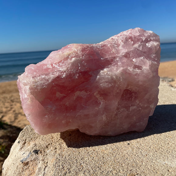 Rose Quartz Crystal Raw Rough Boulder