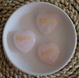 Rose Quartz Happiness Inspirational Heart