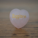 Rose Quartz Happiness Inspirational Heart