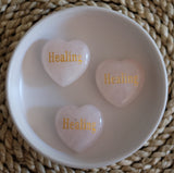 Healing Rose Quartz Inspirational Heart