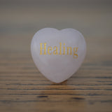 Healing Rose Quartz Inspirational Heart