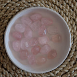 Rose Quartz Crystal Faceted Tumbled Stone