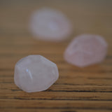 Rose Quartz Crystal Faceted Tumbled Stone