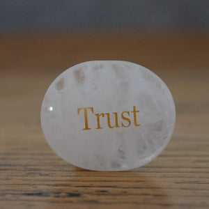 Rose Quartz Trust Crystal Inspirational Palm Stone