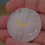 Rose Quartz Trust Crystal Inspirational Palm Stone