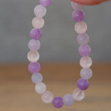 Rose Quartz, Amethyst & Aquamarine Crystal Round Bead Bracelet