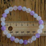 Rose Quartz, Amethyst & Aquamarine Round Bead Bracelet