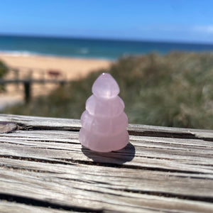 Rose Quartz Crystal Christmas Tree