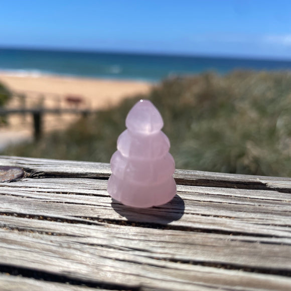 Rose Quartz Crystal Christmas Tree