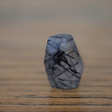 Tourmalinated Quartz Faceted Crystal Tumbled Stone