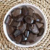 Smoky Quartz Crystal Faceted Tumbled Stone